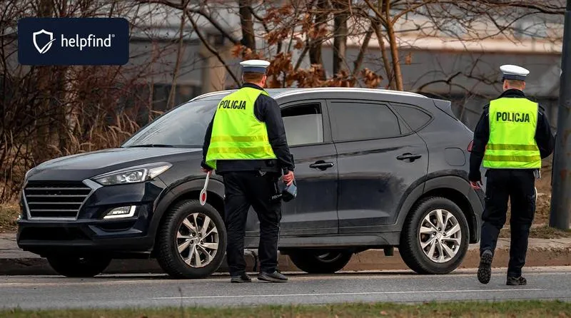 Kontrola drogowa policji