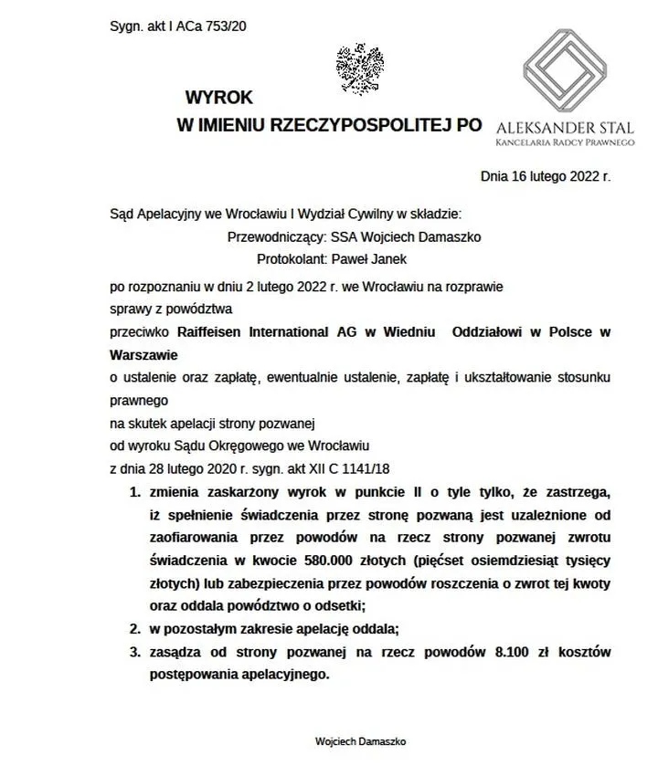 Odwołanie od wyroku prawomocnego