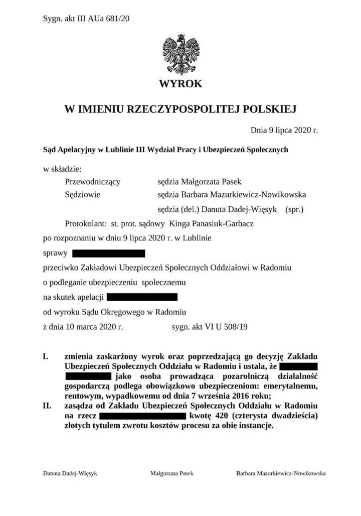 Odwołanie od wyroku sądu apelacyjnego